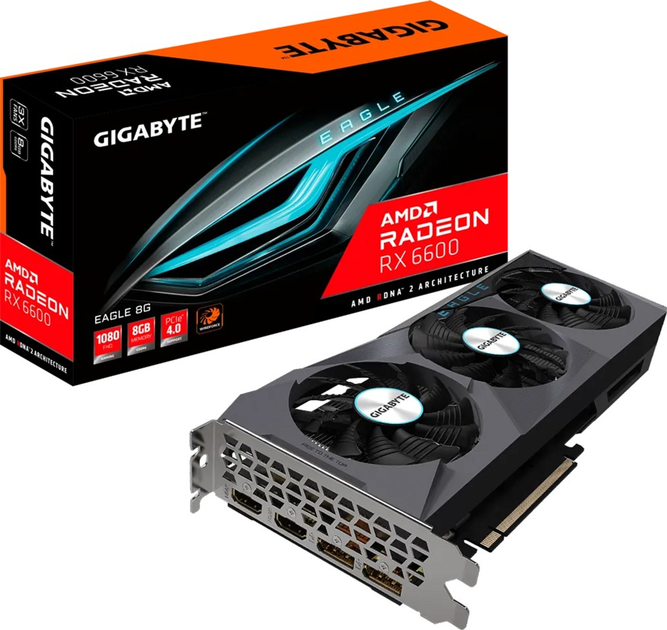 Karta graficzna Gigabyte PCI-Ex Radeon RX 6600 EAGLE 8G 8GB GDDR6 (128bit) (2044/14000) (2 x HDMI, 2 x DisplayPort) (GV-R66EAGLE-8GD) - obraz 8