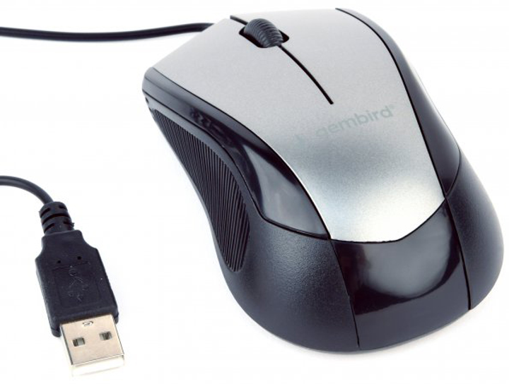 Mysz Gembird MUS-3B-02-BG USB Black/Grey - obraz 3