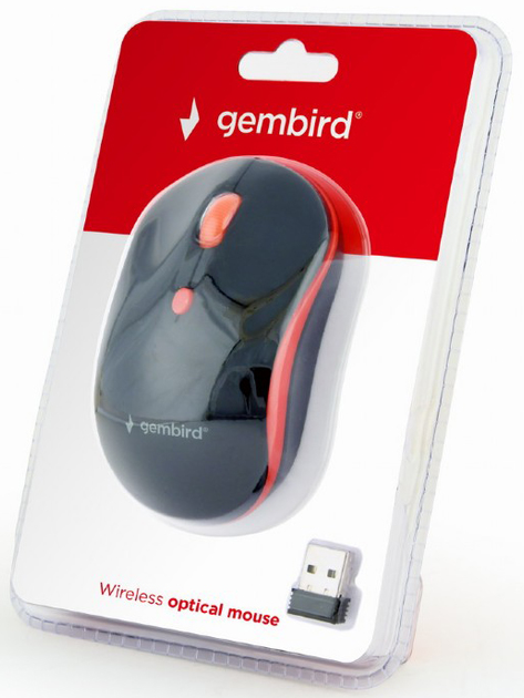Mysz Gembird MUSW-4B-03-R Wireless Black+Red - obraz 3