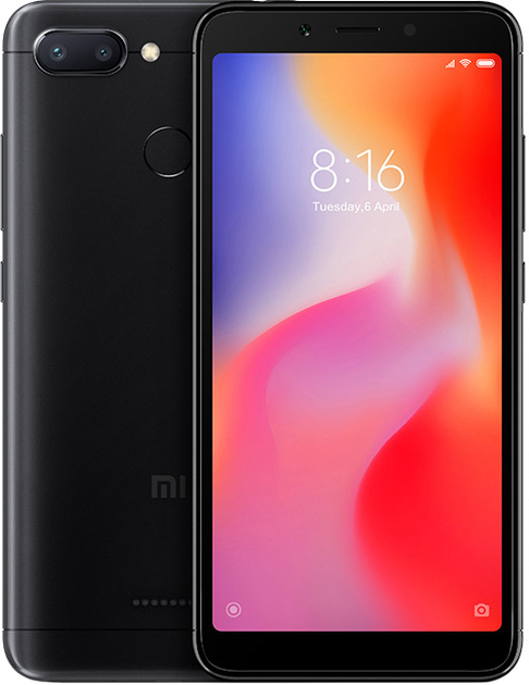 Мобільний телефон Xiaomi Redmi 6 3/64GB Black - зображення 1