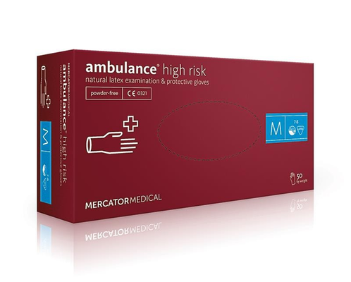 Перчатки Ambulance pf латексные повышенной прочности (25 пар уп) XL (9-10) - изображение 1