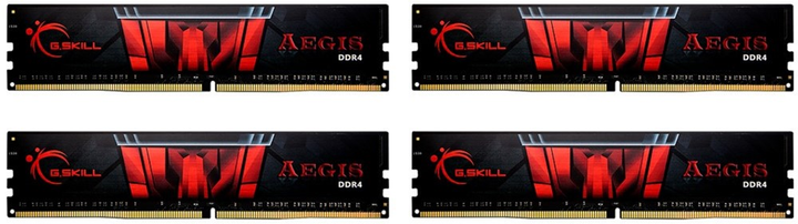 Оперативна пам'ять G.Skill DDR4-3200 32768MB PC4-25600 (Kit of 4x8192) Aegis (F4-3200C16Q-32GIS) - зображення 1