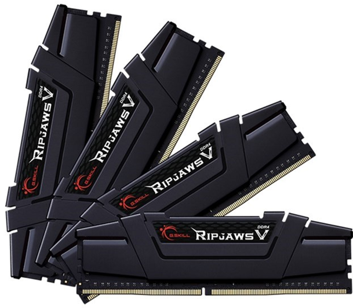 Pamięć RAM G.Skill DDR4-3600 32768MB PC4-28800 (zestaw 4x8192) Ripjaws V Black (F4-3600C16Q-32GVKC) - obraz 1