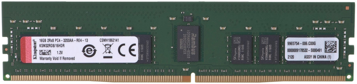 Оперативна пам'ять Kingston DDR4-3200 16384MB PC4-25600 ValueRAM ECC Registered (KSM32RD8/16HDR) - зображення 1