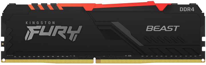 Pamięć RAM Kingston Fury DDR4-3600 16384MB PC4-28800 (zestaw 2x8192) Bestia RGB Czarny (KF436C17BBAK2/16) - obraz 3