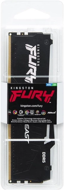 RAM Kingston Fury DDR5-5600 8192MB PC5-44800 Bestia RGB Czarny (KF556C36BBEA-8) - obraz 3