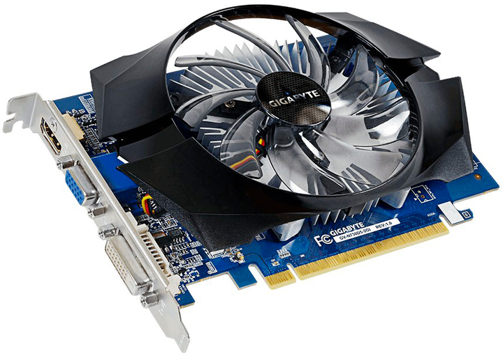 Gigabyte PCI-Ex GeForce GT 730 2048MB GDDR5 (64bit) (902/5000) (DVI, HDMI, D-Sub) (GV-N730D5-2GI) - obraz 1