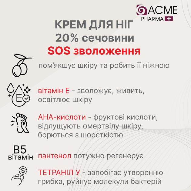 Крем для ног Acme Pharma 90 мл (4823115500755) - изображение 7