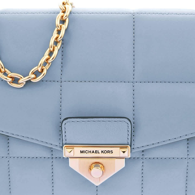 Torebka crossbody damska ze skóry naturalnej Michael Kors 30F0G1SL3L-487 Błękitna (194900927687) - obraz 4