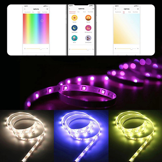 Розумна світлодіодна стрічка Yeelight Lightstrip 1S 2m (YLDD05YL) - зображення 2