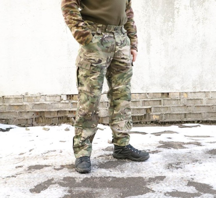 Штани військові камуфляжні мультикам Ріп-Стоп. Тактичний одяг розмір 46 (BEZ-2207) - зображення 1