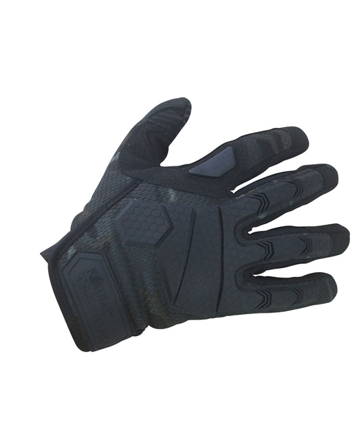Тактичні рукавички KOMBAT UK Alpha Tactical Gloves Мультикам чорний (kb-atg-blk) - зображення 1