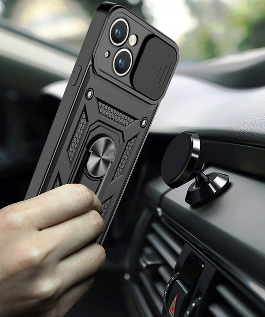Ударопрочный чехол Camshield Serge Ring for Magnet для Apple iPhone 13 - изображение 4