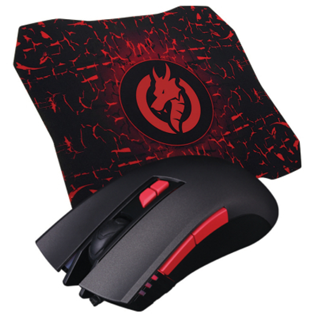 Мышка Piko FX72 USB Black+ килимок для мишки (1283126489495) - изображение 1