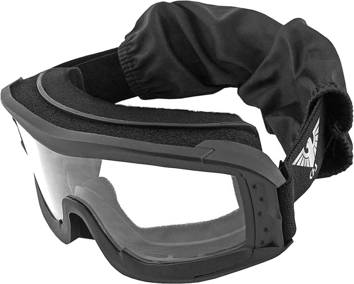 Набор баллистическая защитная маска KHS Tactical optics 25902A Черная + Светофильтр Max Fuchs для маски для арт. 25902A/B/F Дымчатый (25902A_25912A) - изображение 2