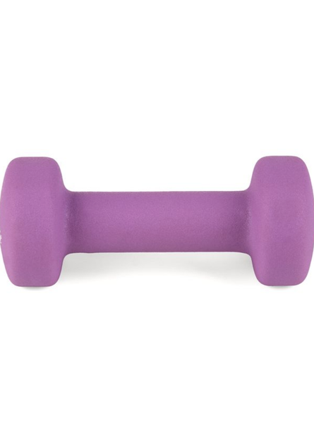 Набор гантелей неопреновых Queenfit 2х1 кг (2 кг) фиолетовый. Круглые, для фитнеса, аэробики, дома - изображение 7