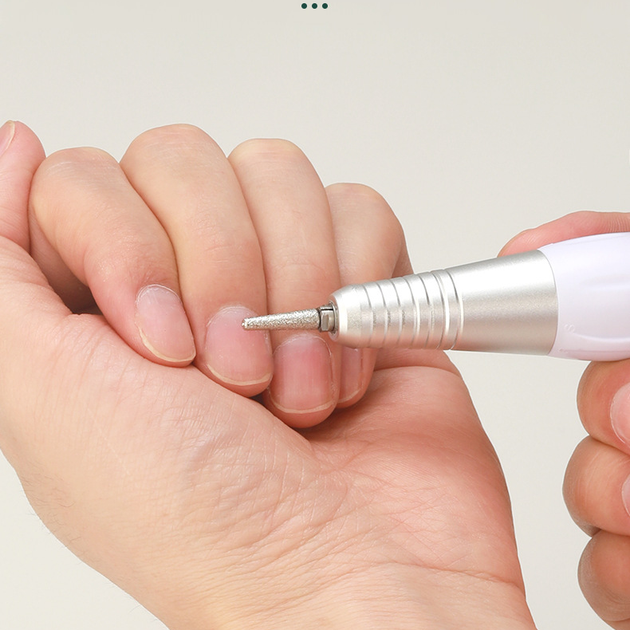 Портативный Фрезер для ногтей Fashion Plus Nail Drill ND928 аккумуляторный с индикатором заряда и насадками, на 35 000 оборотов Pink - изображение 7