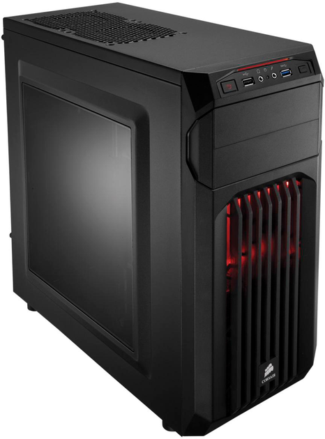 Obudowa Corsair Carbide SPEC-01 Czerwona dioda LED Czarna (CC-9011050-WW) - obraz 2