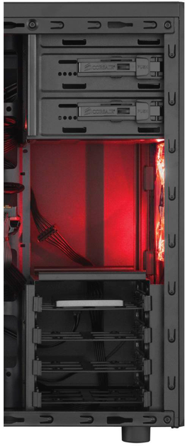 Корпус Corsair Carbide SPEC-01 Red LED Black (CC-9011050-WW) - зображення 5
