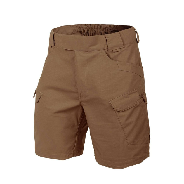Шорты тактические мужские UTS (Urban tactical shorts) 8.5"® - Polycotton Ripstop Helikon-Tex Mud brown (Темно-коричневый) S/Regular - изображение 1