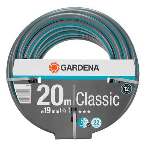 Шланг садовый Gardena Gardena Classic 20 м, 19 мм (18022-20.000.00) - Фото 1 Шланг садовый Gardena Gardena Classic 20 м, 19 мм (18022-20.000.00) - изображение 1