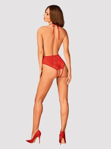 Body erotyczne Obsessive Dagmarie XS/S Red (5901688239186) - Zdjęcie 4 Body erotyczne Obsessive Dagmarie XS/S Red (5901688239186) - obraz 4