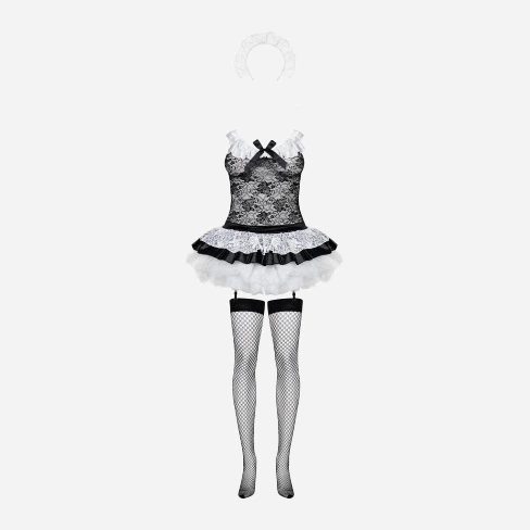 Еротичний костюм Obsessive Housemaid S/M Чорний/Білий (5901688202937) - Фото 5 Еротичний костюм Obsessive Housemaid S/M Чорний/Білий (5901688202937) - зображення 5