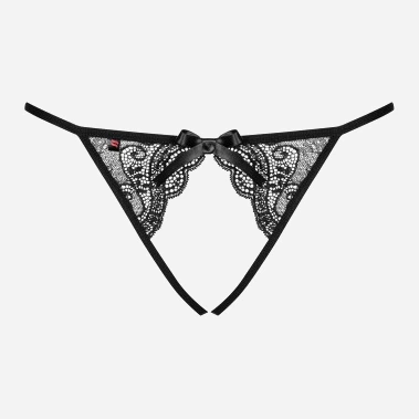 Majtki erotyczne brazylijskie Obsessive Miamor S/M Black (5901688209912) - obraz 5