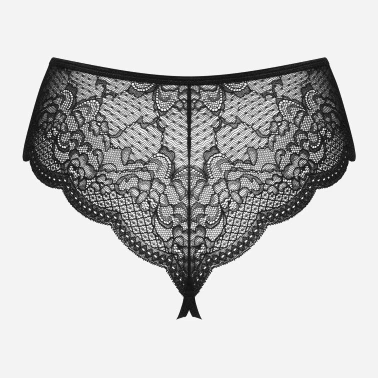 Majtki erotyczne brazylijskie Obsessive Pearlove XS/S Black (5901688238615) - obraz 6