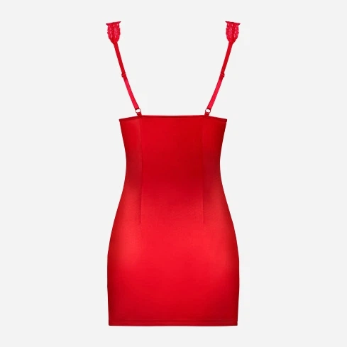 Komplet erotyczny (halka + stringi) Obsessive Secred S/M Red (5901688206782) - obraz 5