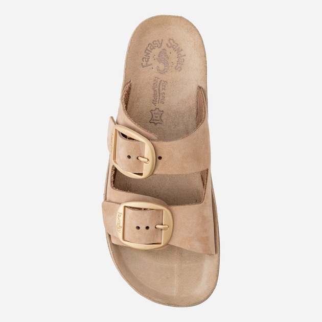 Klapki damskie skórzane Fantasy Sandals Despoina S310 39 Beżowe (5207200163473) - obraz 3