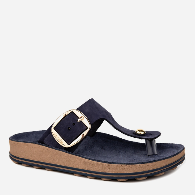 Klapki japonki damskie skórzane Fantasy Sandals Brooke S330 41 Granatowe (5207200132547) - obraz 1