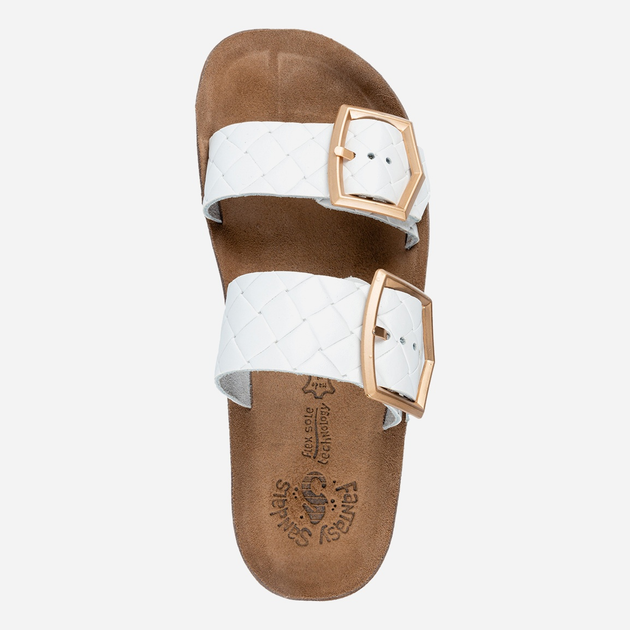 Klapki damskie skórzane Fantasy Sandals Taylor S331 39 Białe (5207200133087) - obraz 3
