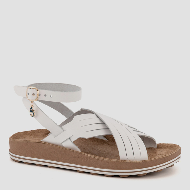 Sandały damskie skórzane Fantasy Sandals Emilia S334 37 Białe (5207200165217) - obraz 1