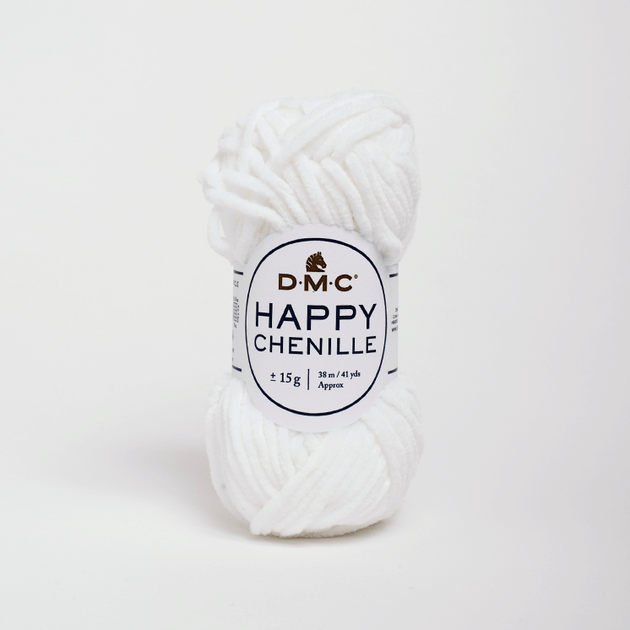 Пряжа велюровая DMC Happy Chenille 20 белый - Фото 1 Пряжа велюровая DMC Happy Chenille 20 белый - изображение 1
