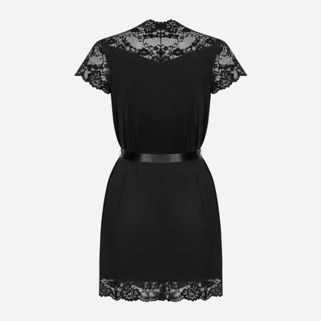 Szlafrok erotyczny Obsessive 810-PEI-1 S/M Czarny (5901688222973) - obraz 6