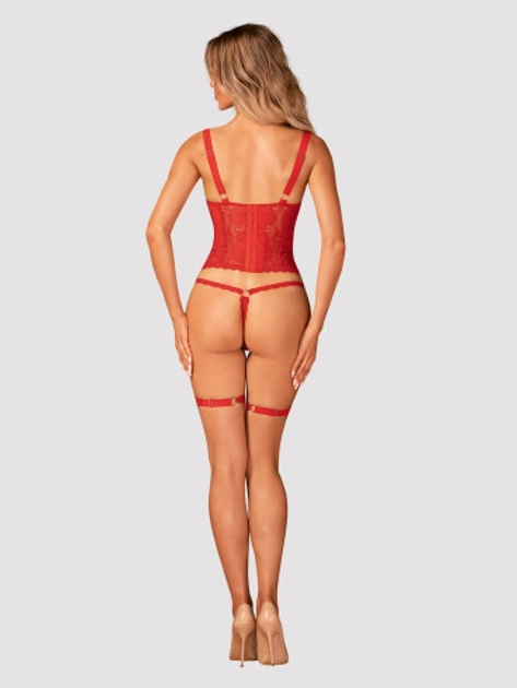 Еротичний корсет Obsessive Belovya XL/2XL Червоний (5901688239810) - зображення 4