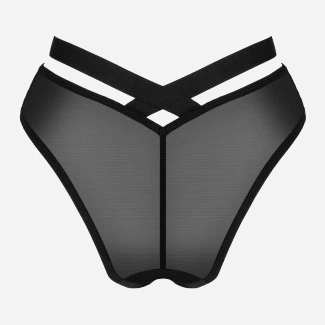 Majtki erotyczne brazylijskie Obsessive Brasica XS/S Black (5901688250440) - obraz 6