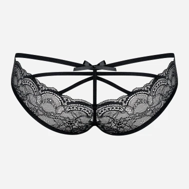 Figi erotyczne brazylijskie Obsessive Frivolla S/M Black (5901688212974) - obraz 6