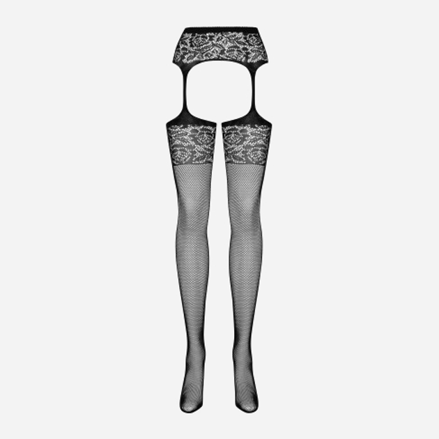 Rajstopy erotyczne Obsessive Garter S500 S/M/L Black (5900308558614) - obraz 4
