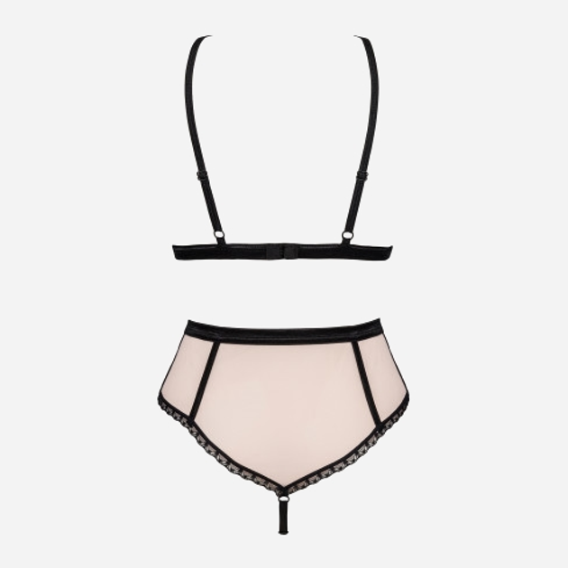 Komplet erotyczny (biustonosz + stringi) Obsessive Lilines S/M Pink (5901688236697) - obraz 6