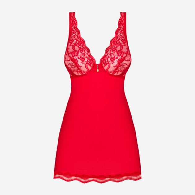 Еротичний комплект (пеньюар + трусики-стринги) Obsessive Luvae L/XL Червоний (5901688250822) - зображення 4