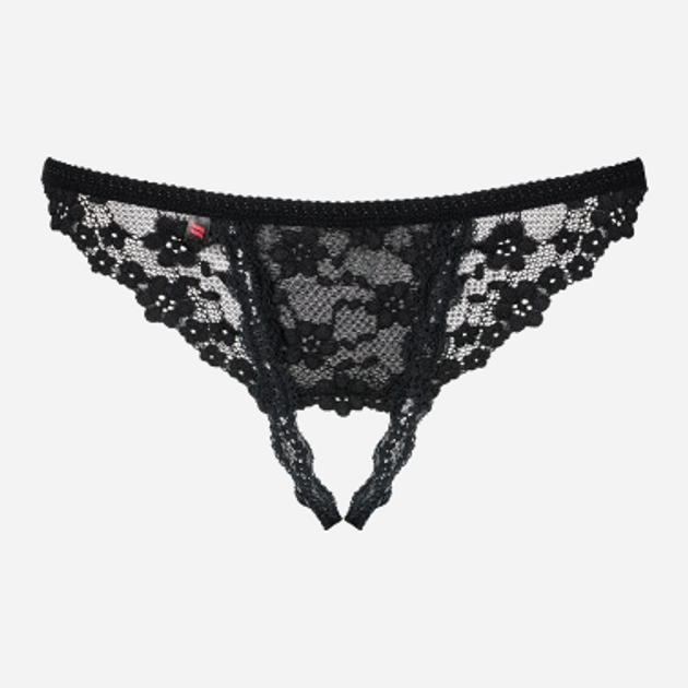 Erotyczne stringi Obsessive Letica S/M Black (5901688223956) - obraz 5