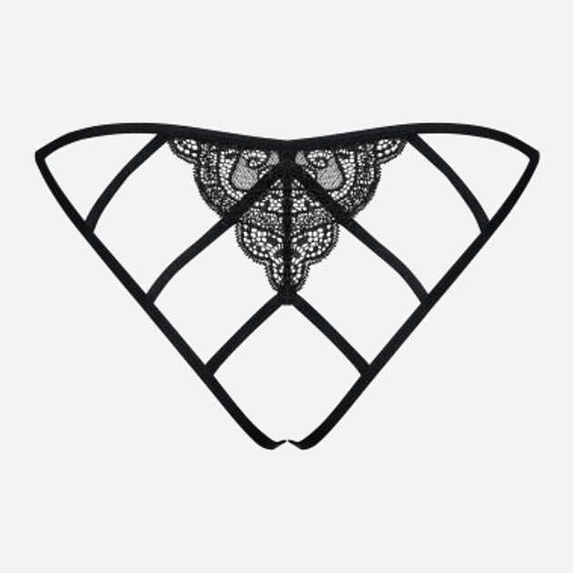 Majtki erotyczne brazylijskie Obsessive Miamor S/M Black (5901688209912) - obraz 6