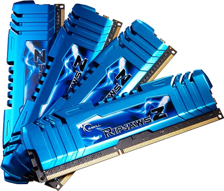 Pamięć RAM G.Skill DDR3-2400 32768MB PC3-19200 (zestaw 4x8192) RipjawsZ Blue (F3-2400C11Q-32GZM) - obraz 1