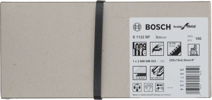 Пильное полотно для сабельной пилы по металлу Bosch S 1122 BF Flexible ...