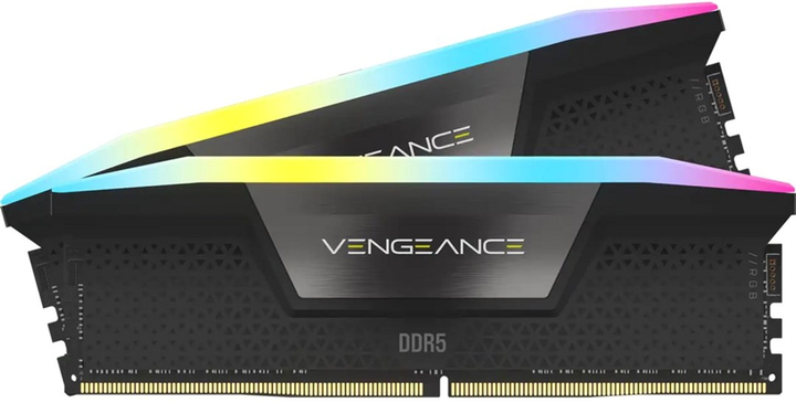 Оперативна пам'ять Corsair DDR5-6000 32768MB PC5-48000 (Kit of 2x16384) Vengeance RGB Black (CMH32GX5M2D6000Z36K) - зображення 1