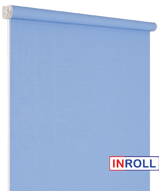 Ролета тканевая INROLL Есо-Mini 110х165 см Len Голубой 2074 - изображение 3
