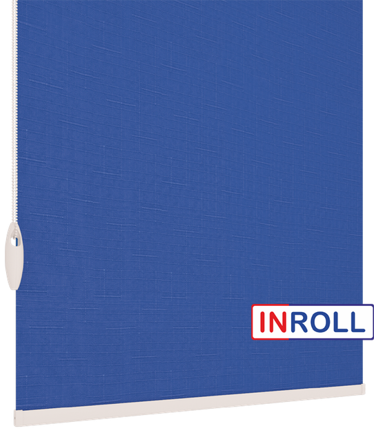 Ролета тканевая INROLL Есо-Mini Plus 105х165 см Len Темно-синий 2075 - изображение 4
