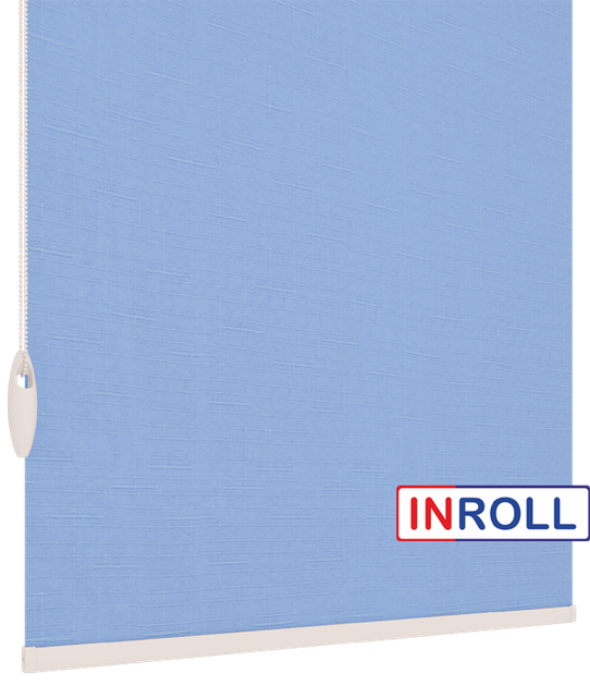 Ролета тканевая INROLL Есо-Mini 110х165 см Len Голубой 2074 - изображение 4